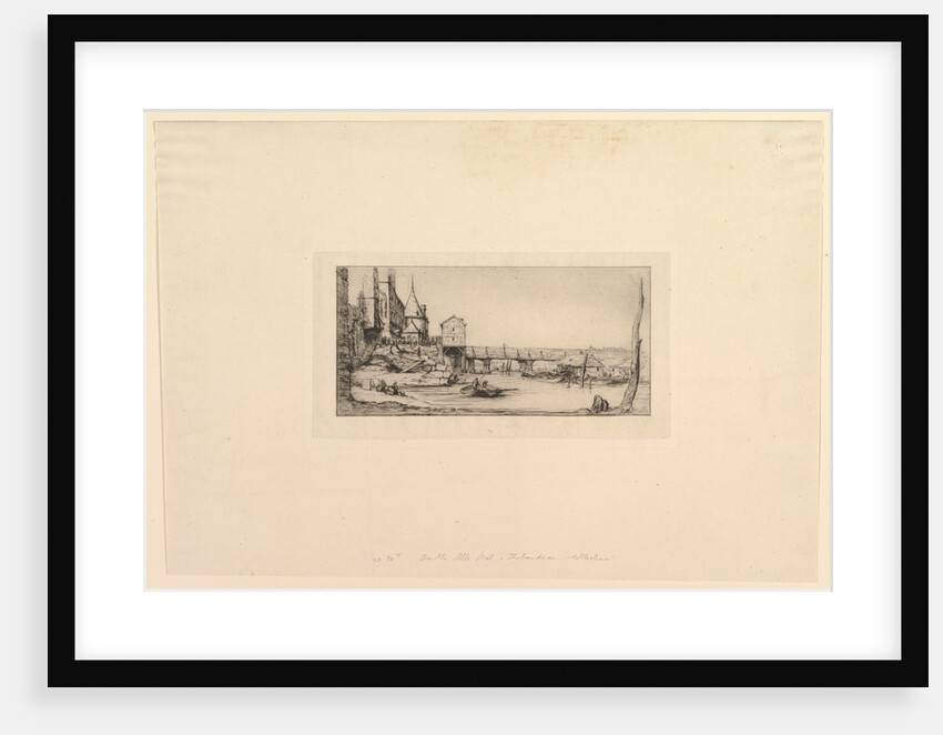 Passerelle du Pont-au-Change, après l'incendie de 162 by Charles Meryon