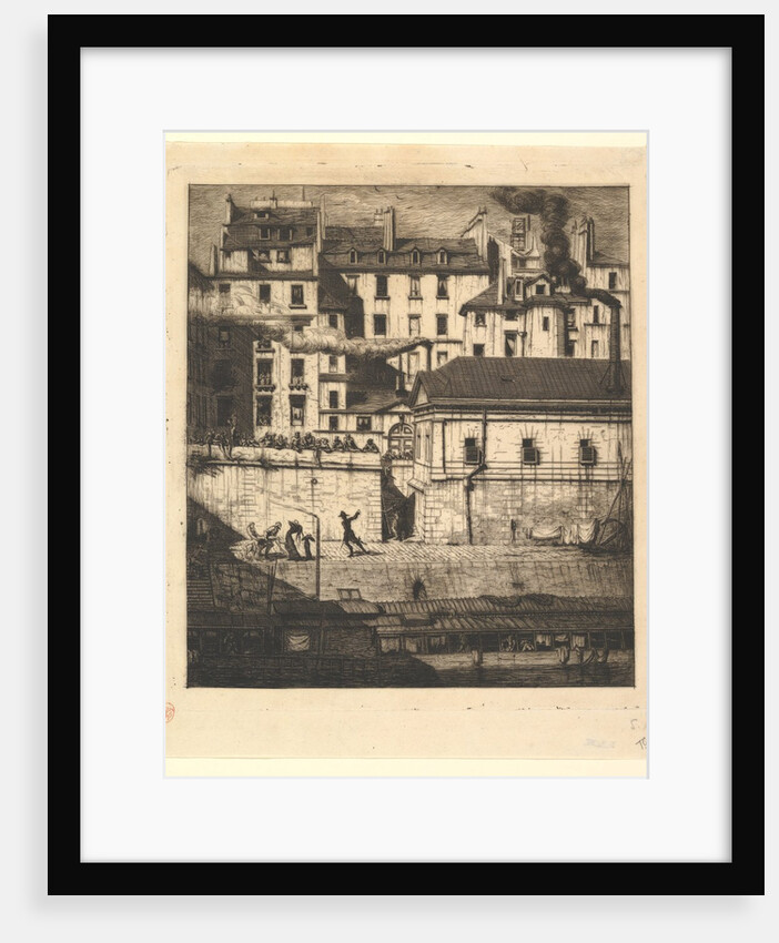 The Mortuary, Paris, 1854 by Charles Meryon