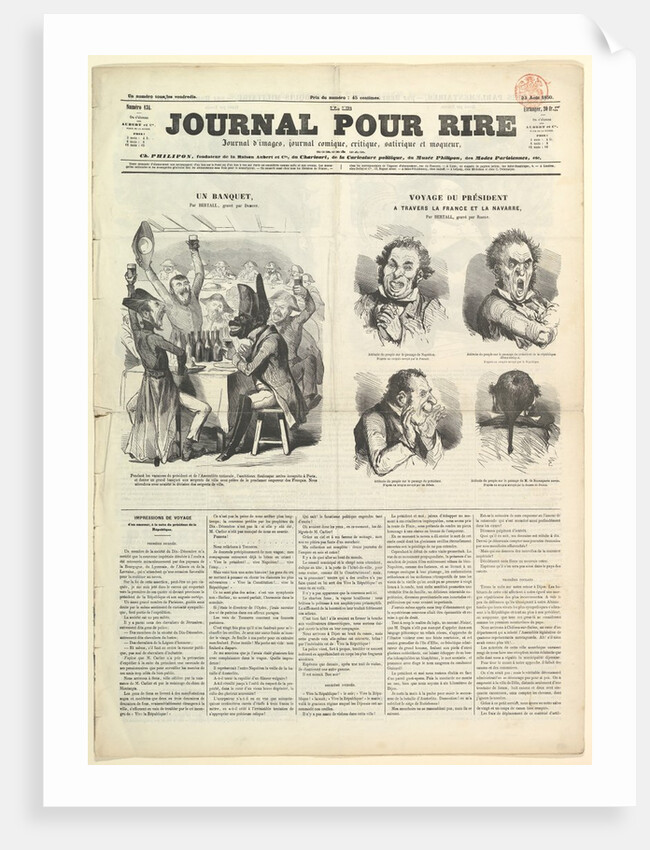 Le Journal Pour Rire, Journal d'Iimages, Journal Comique, Critique, Satirique e…, August 23, 1850 by Unknown