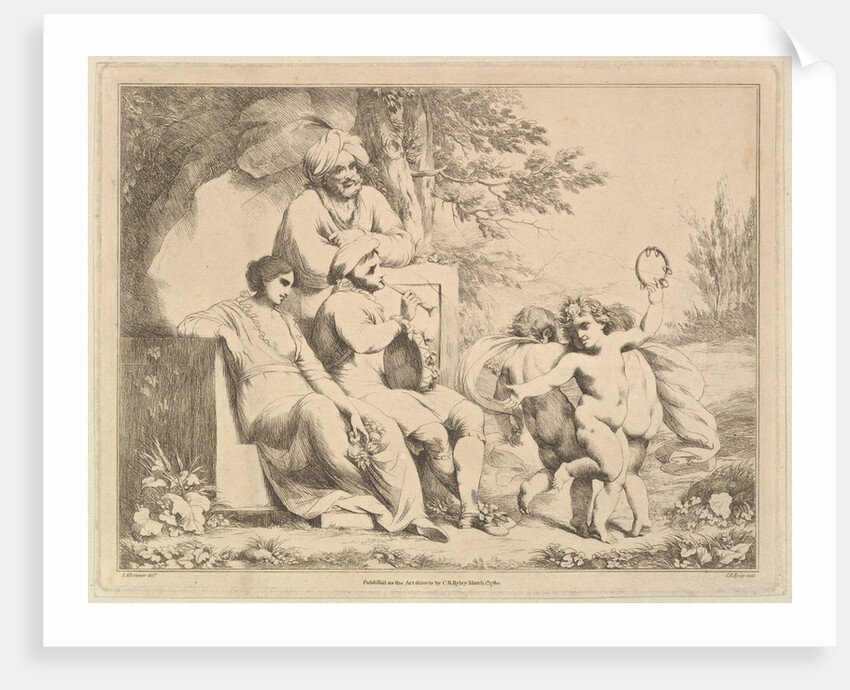 Three Putti Dancing to a Piper, March 1, 1780 by Charles Reuben Ryley