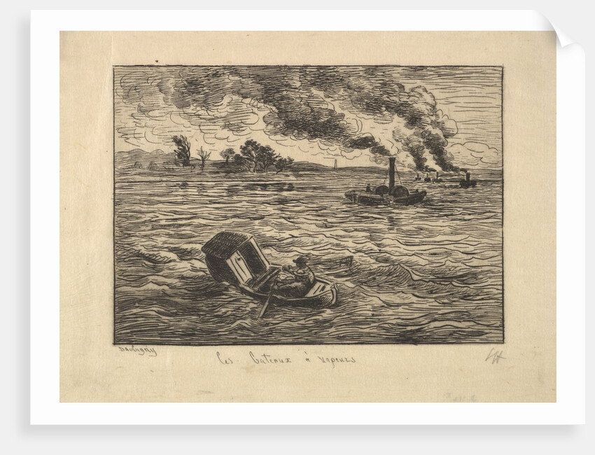 The Steam Boats, 1861 by Charles Francois Daubigny