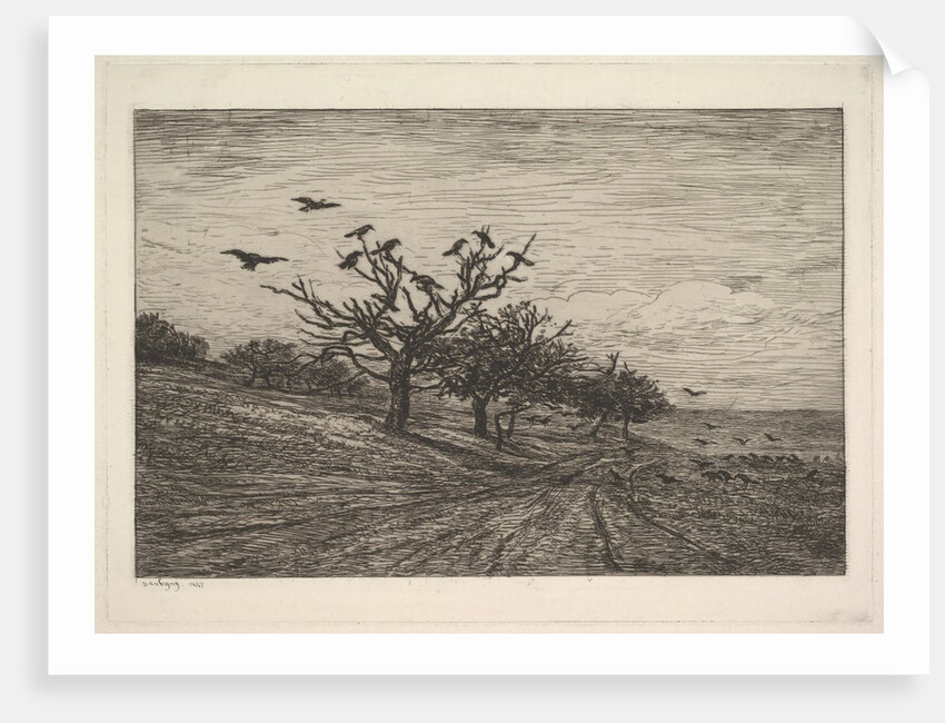 Tree Filled with Crows, 1867 by Charles Francois Daubigny