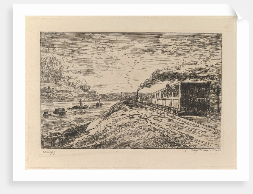 Le Départ, from Le Voyage en bateau, 1861 by Charles Francois Daubigny