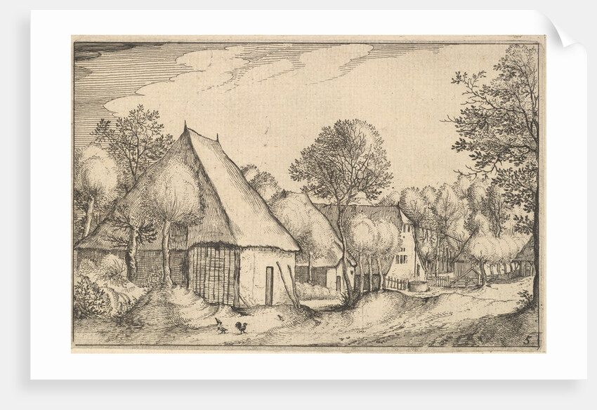 Farmyard, plate 5 from Regiunculae et Villae Aliquot Ducatus Brabantiae, ca. 1610 by Claes Jansz Visscher