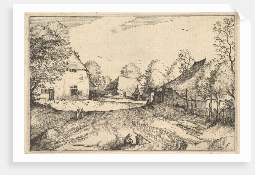 The Swan's Inn, plate 6 from Regiunculae et Villae Aliquot Ducatus Brabantiae, ca. 1610 by Claes Jansz Visscher