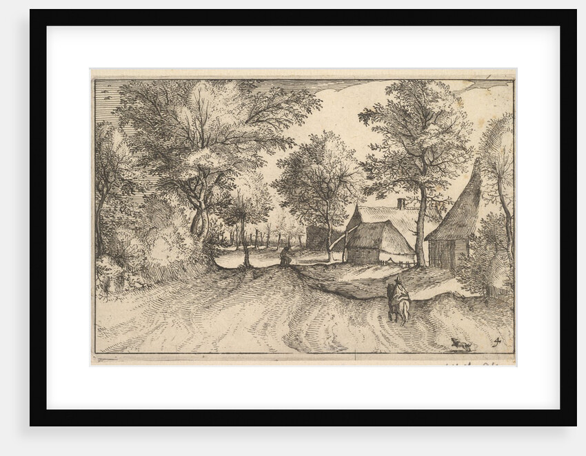 Village Road, plate 4 from Regiunculae et Villae Aliquot Ducatus Brabantiae, ca. 1610 by Claes Jansz Visscher