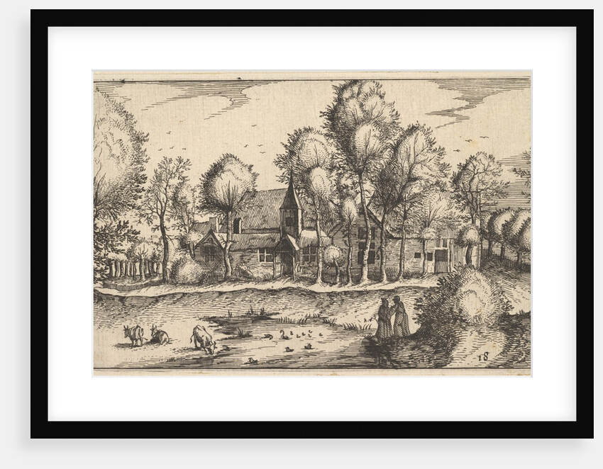 A Pond, plate 18 from Regiunculae et Villae Aliquot Ducatus Brabantiae, ca. 1610 by Claes Jansz Visscher