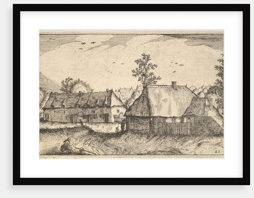 Large Sheds, plate 21 from Regiunculae et Villae Aliquot Ducatus Brabantiae, ca. 1610 by Claes Jansz Visscher