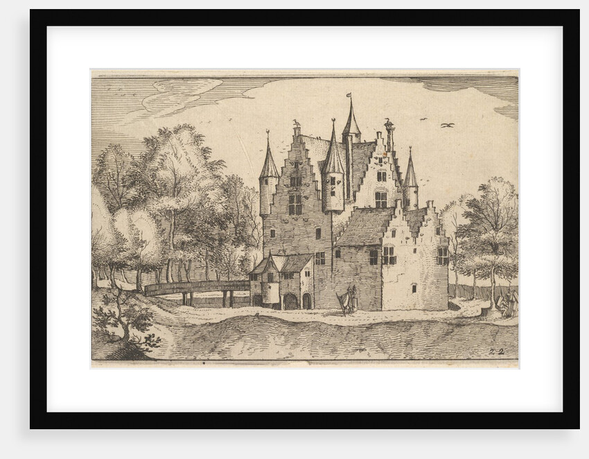 A Castle, plate 22 from Regiunculae et Villae Aliquot Ducatus Brabantiae, ca. 1610 by Claes Jansz Visscher