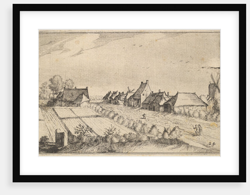 Fields and a Road,plate 8 from Regiunculae et Villae Aliquot Ducatus Brabantiae, ca. 1610 by Claes Jansz Visscher