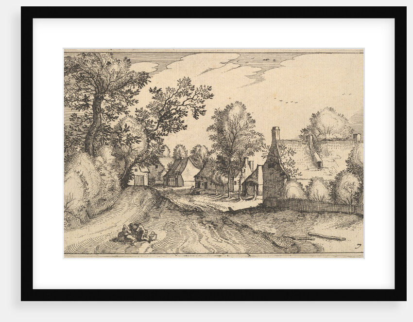 A Village Road, plate 7 from Regiunculae et Villae Aliquot Ducatus Brabantiae, ca. 1610 by Claes Jansz Visscher