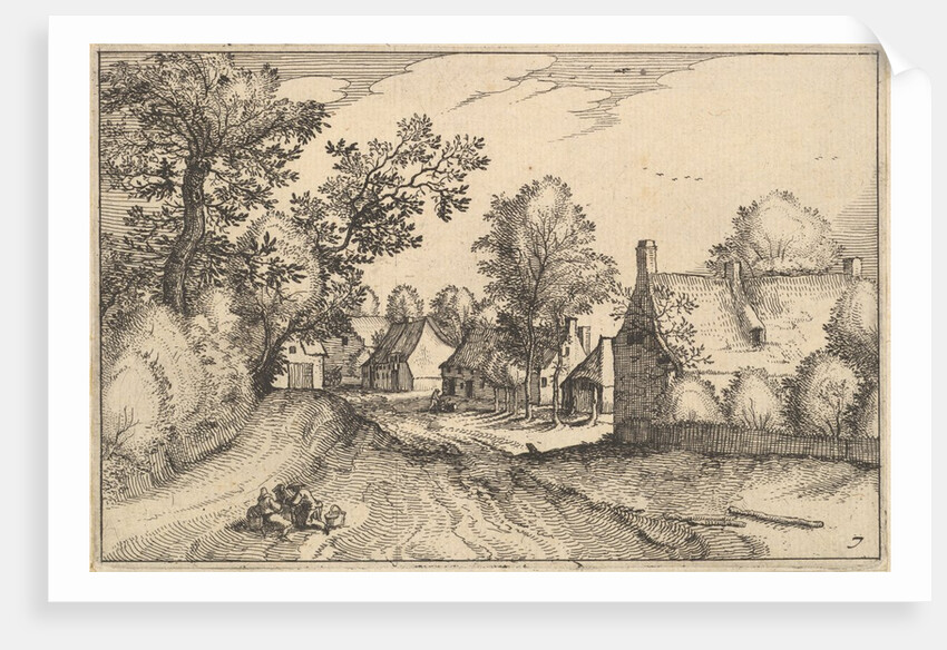 A Village Road, plate 7 from Regiunculae et Villae Aliquot Ducatus Brabantiae, ca. 1610 by Claes Jansz Visscher