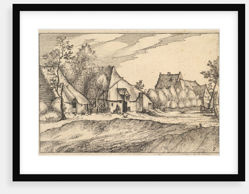 Farms in a Village from Regiunculae et Villae Aliquot Ducatus Brabantiae, ca. 1610 by Claes Jansz Visscher