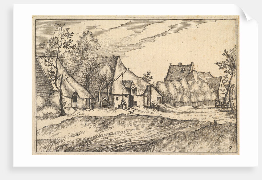 Farms in a Village from Regiunculae et Villae Aliquot Ducatus Brabantiae, ca. 1610 by Claes Jansz Visscher