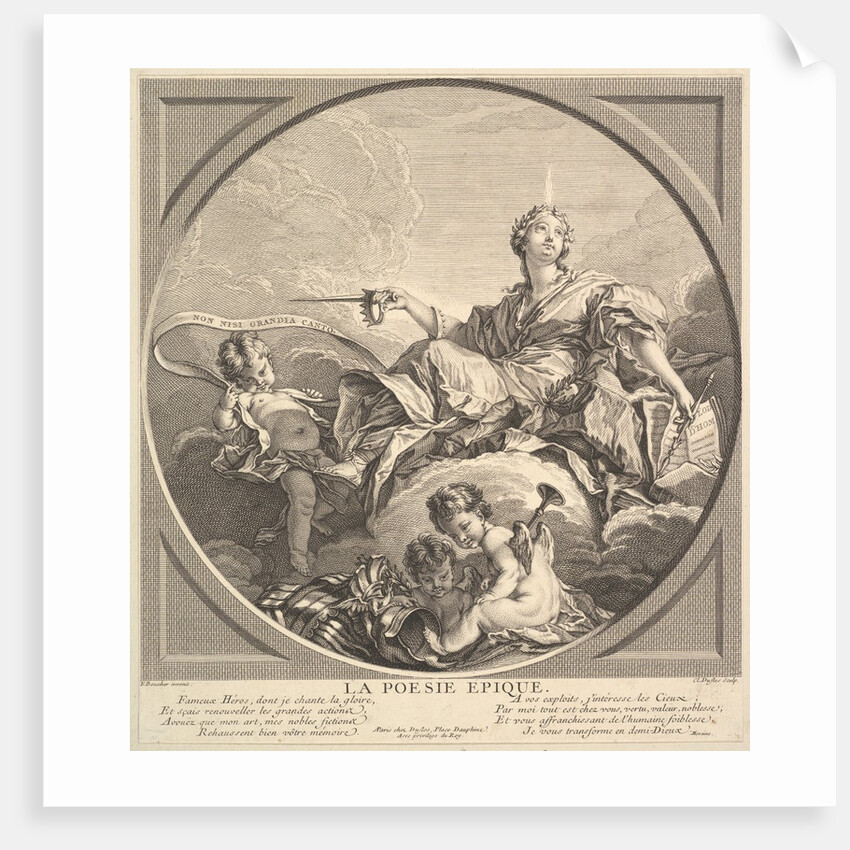 Epic Poetry, ca. 1741 by Claude Augustin Duflos le Jeune