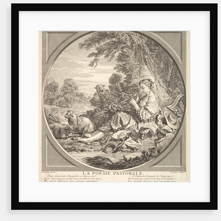 Pastoral Poetry, ca. 1742 by Claude Augustin Duflos le Jeune