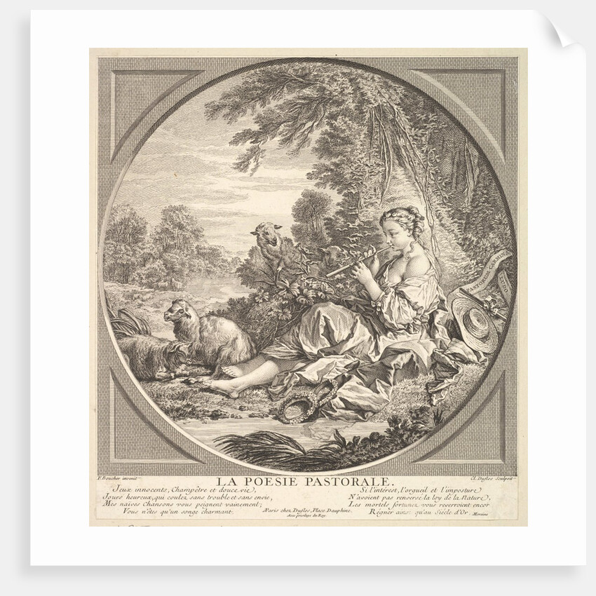 Pastoral Poetry, ca. 1742 by Claude Augustin Duflos le Jeune