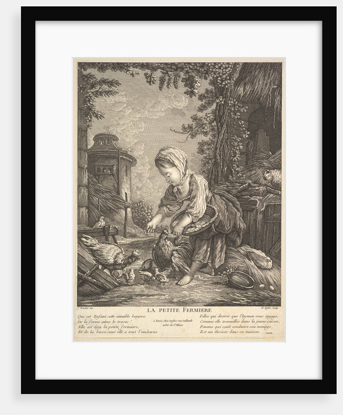 The Little Farm Girl, ca. 1753 by Claude Augustin Duflos le Jeune