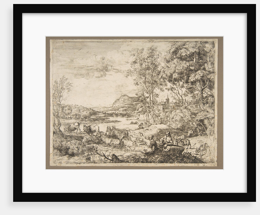 Shepherd and Shepherdess Conversing in a Landscape, ca. 1651 by Claude Lorrain