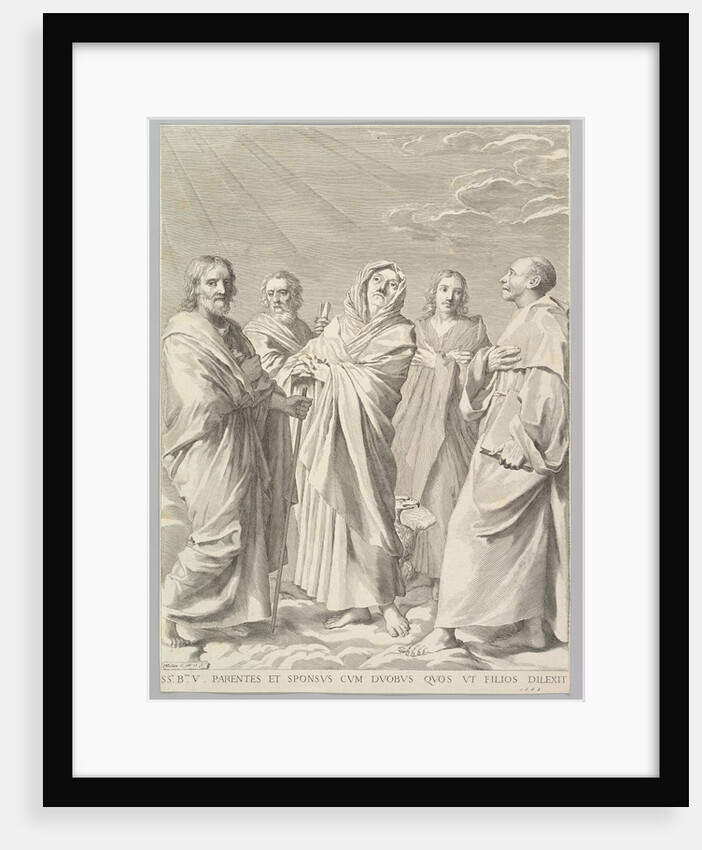 Sts. Anne, Joseph, Joachim, Bernard and John the Evangelist, 1648 by Claude Mellan