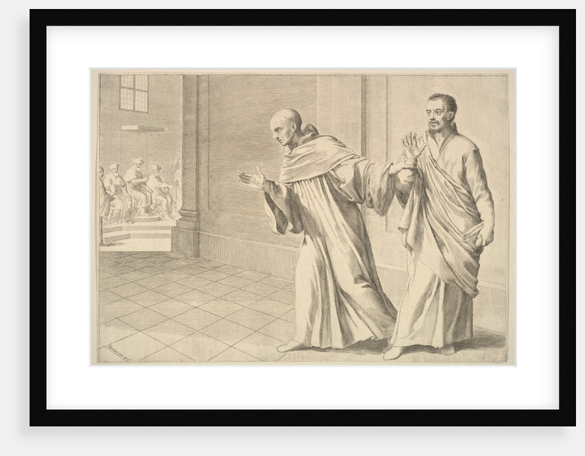 St. Bernard Taking a Brother to an Assembly by Claude Mellan