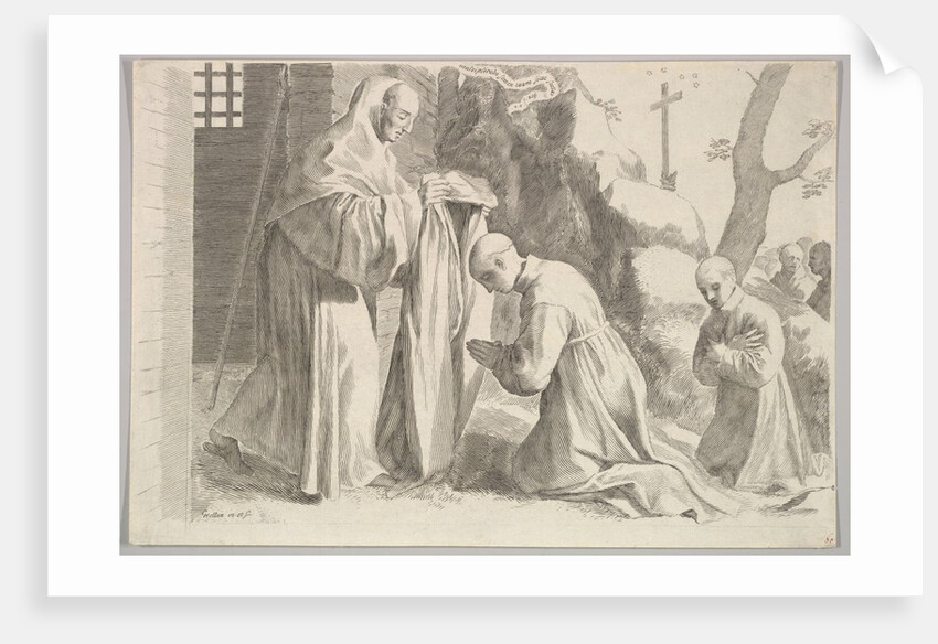 St. Bernard Receives a Monk's Habit by Claude Mellan