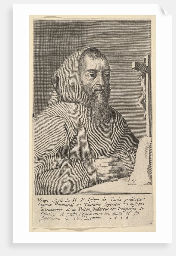 François Le Clerc Du Tremblay, dit le Père Joseph, 1638 by Claude Mellan