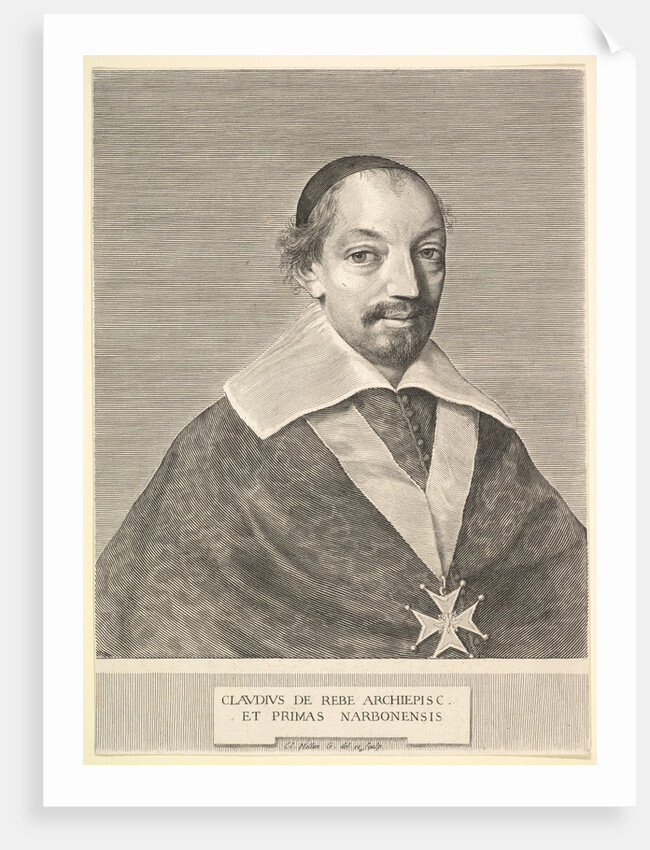 Claude de Rebé, Archbishop of Narbonne by Claude Mellan