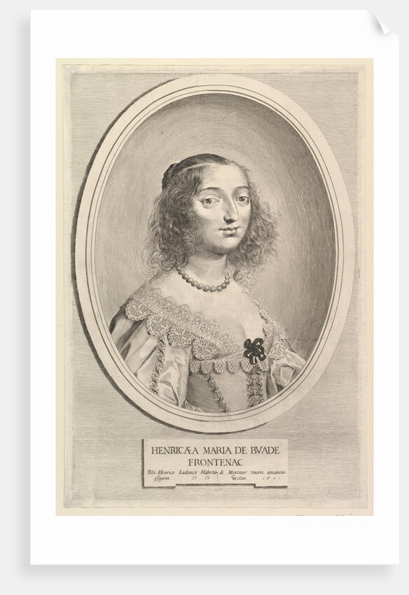 Henriette-Marie de Buade-Frontenac, 1641 by Claude Mellan