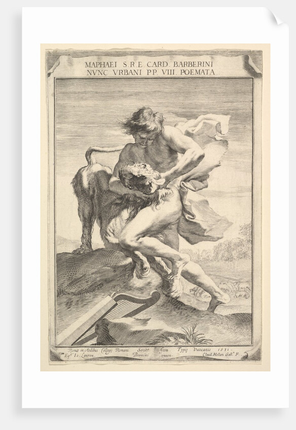 David Strangling the Lion, 1631 by Claude Mellan