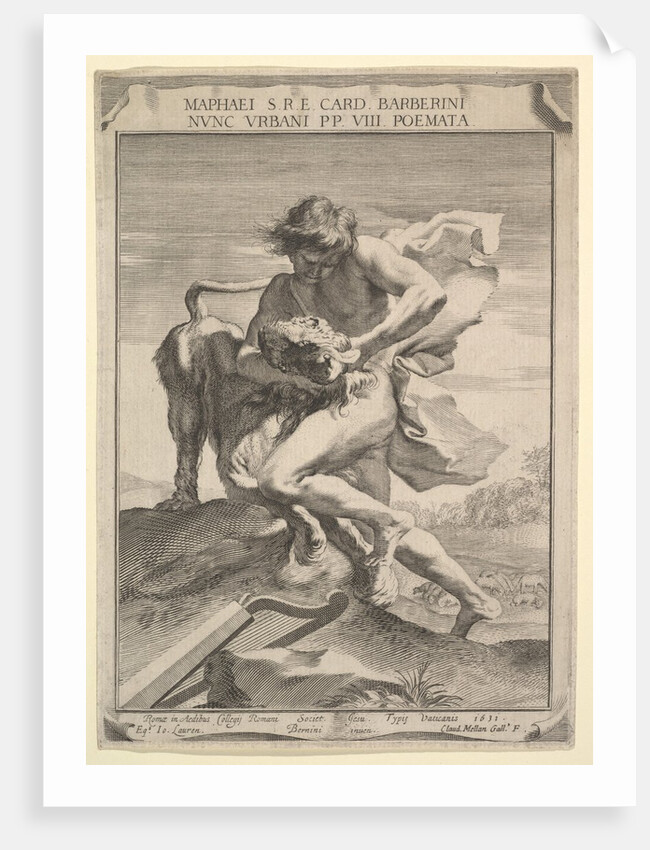David Strangling the Lion, 1631 by Claude Mellan