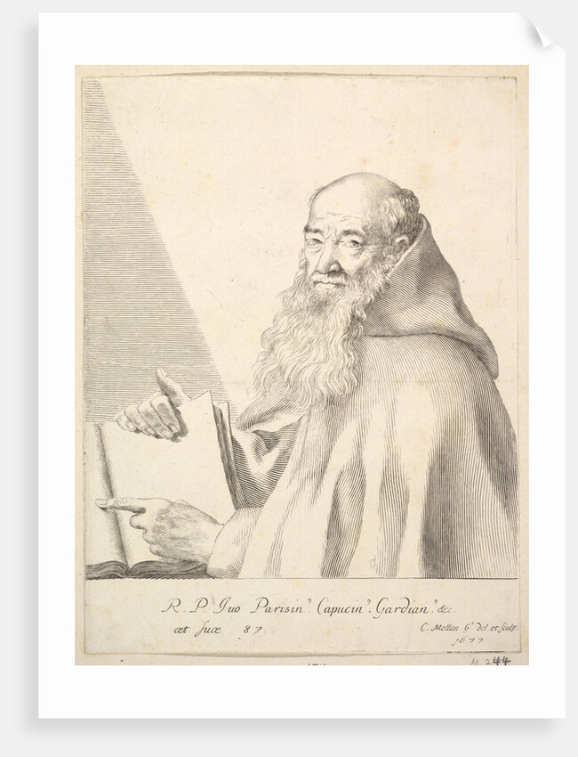 Portrait of Le Père Yves, 1677 by Claude Mellan
