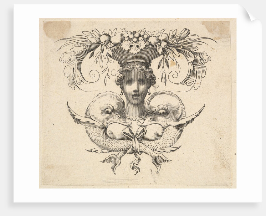 Tail-piece: Woman's Head by Claude Mellan