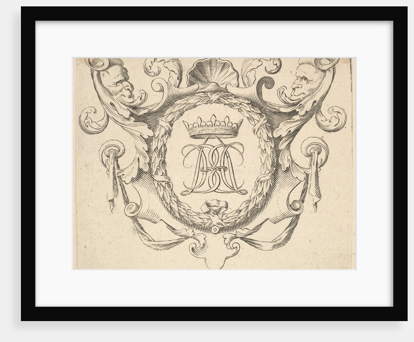 Monogram Crowned by Claude Mellan