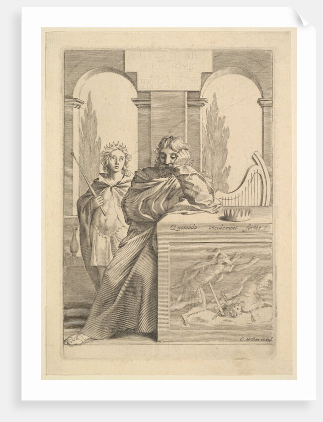 David: Title Page for Talon, L'Histoire sainte, III, 1645 by Claude Mellan