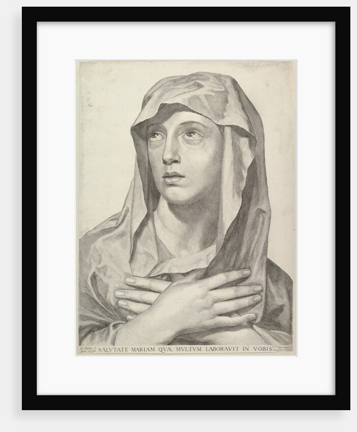 Bust of the Virgin, 1650 by Claude Mellan