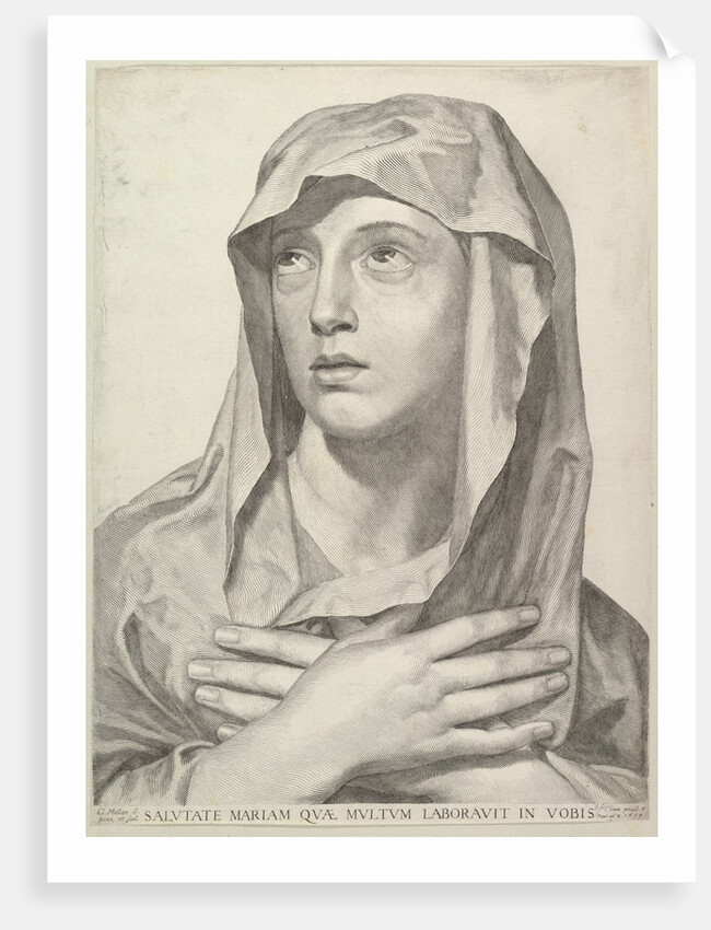 Bust of the Virgin, 1650 by Claude Mellan