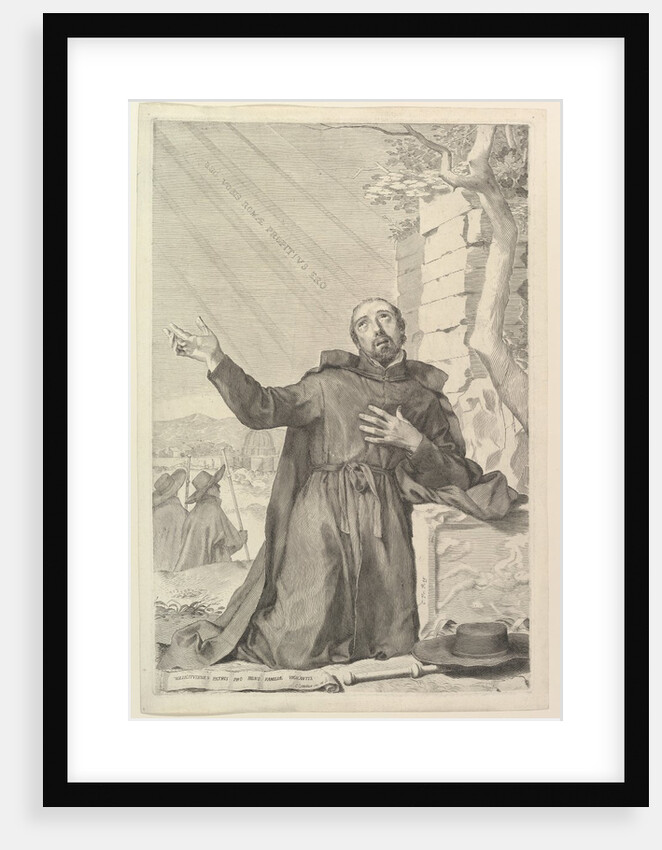 St. Ignatius in Ecstasy by Claude Mellan