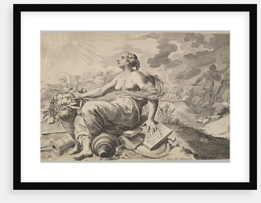 Allegory of France with the Arms of Richelieu by Claude Mellan