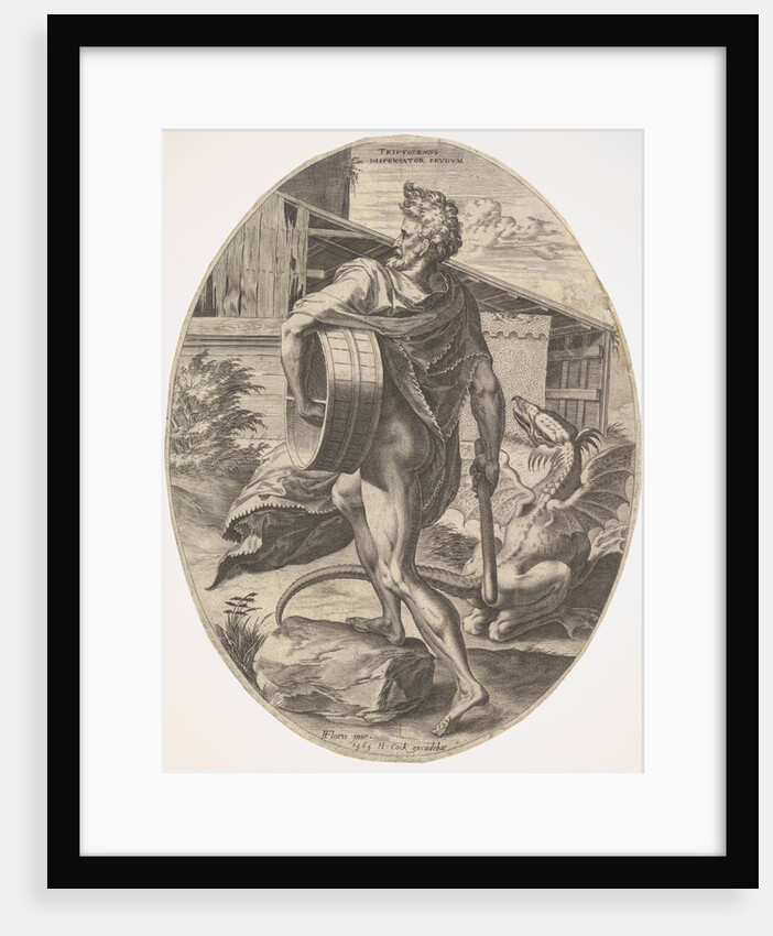 Triptolemus from The Rural Gods, 1565 by Cornelis Cort