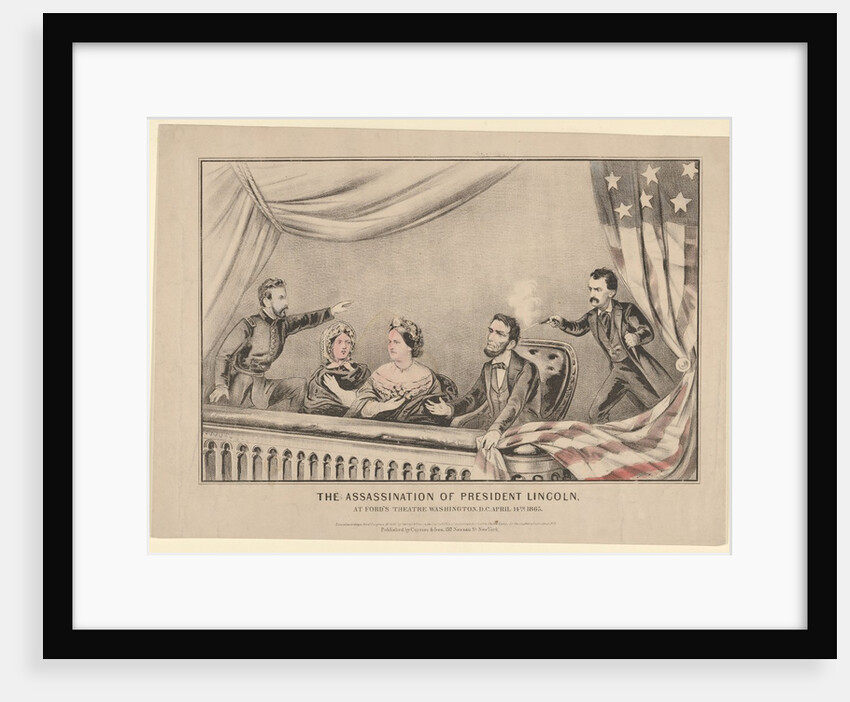 The Assassination of President Lincoln at Ford's Theatre, Washington D.C., April 14th, 1865, 1865 by Currier and Ives