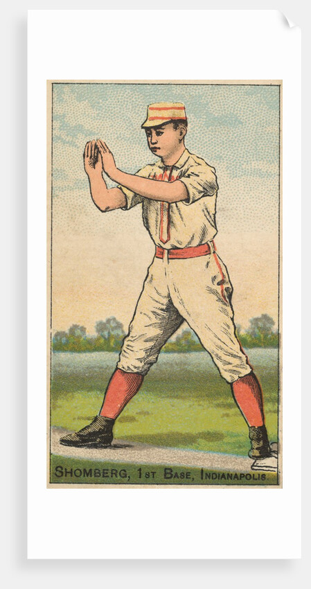 Shomberg, 1st Base, Indianapolis, from the Gold Coin series for Gold Coin Chewing T…, 1887 by D Buchner & Co