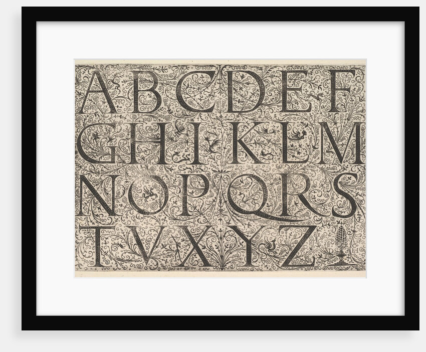 Roman Majuscule Alphabet, ca. 1520 by Daniel Hopfer