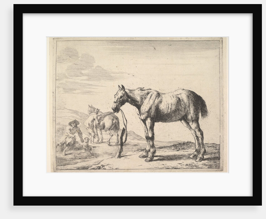 Horse Bound to a Post, turned left by Dirck Stoop