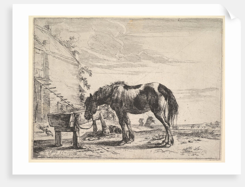 Horse Bound to a Feeding Trough by Dirck Stoop