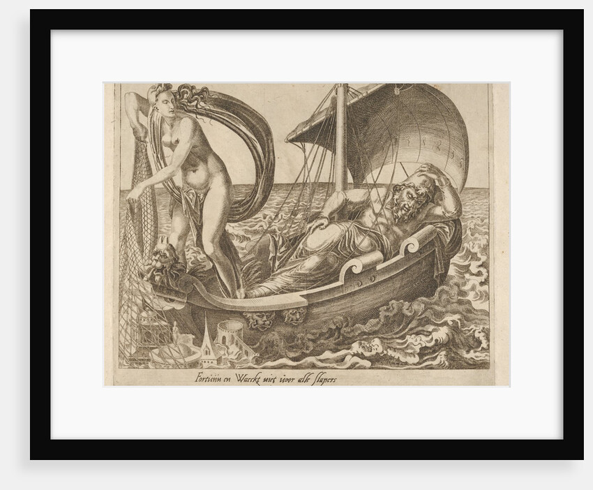 Fortune Does Not Watch over All Sleepers from Six Sayings about Fortune, ca. 1560 by Dirck Volkertsen Coornhert