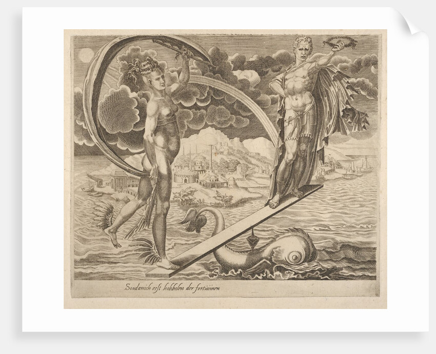 Fortune Using Man as a Plaything from Six Sayings about Fortune, ca. 1560 by Dirck Volkertsen Coornhert