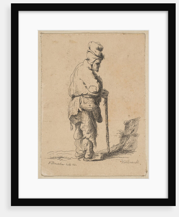 Beggar Leaning on a Stick, 1851 by F Bradshaw