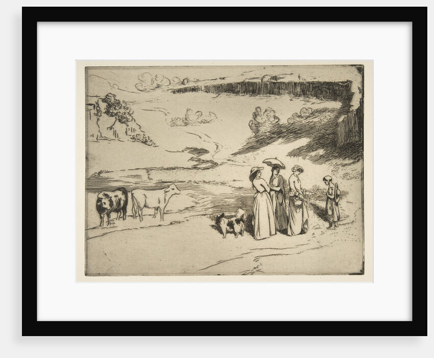 Les Demoiselles du village, 1869 by Felix Bracquemond