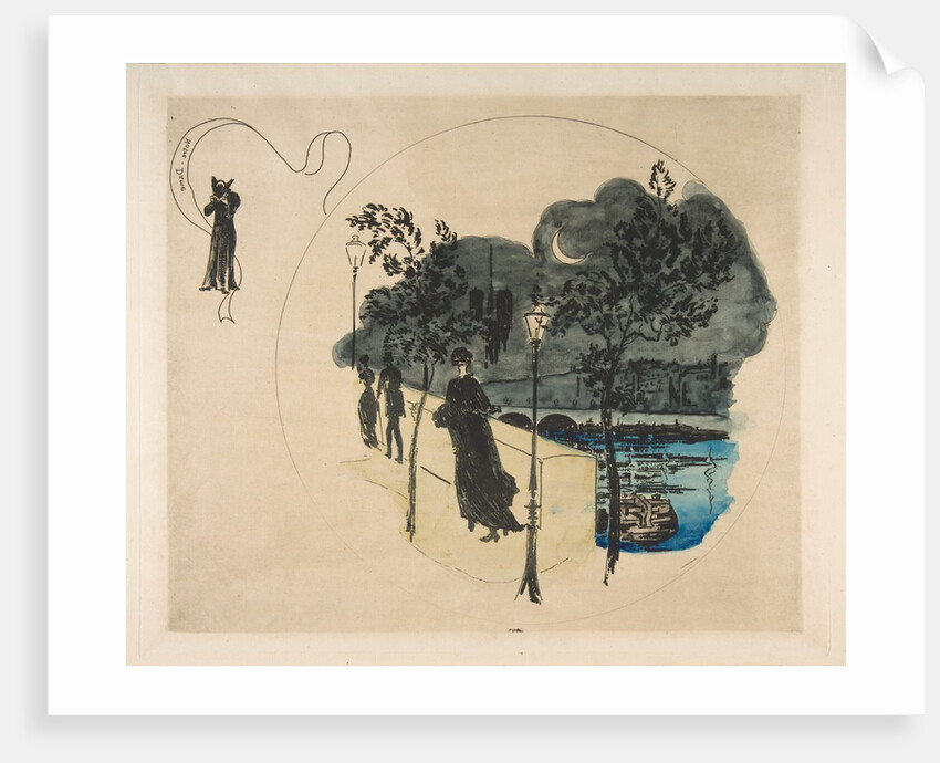 Decoration for a Plate: Notre Dame, 1870 by Felix Bracquemond